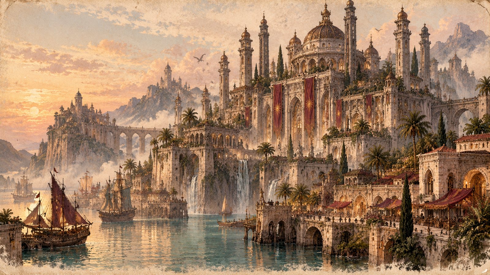 The Silver Palace of Suravani and her imperial coastal city